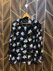 Western Top Chiffon (See Through) – 2XL Size (Chest: 24, Length: 28  )