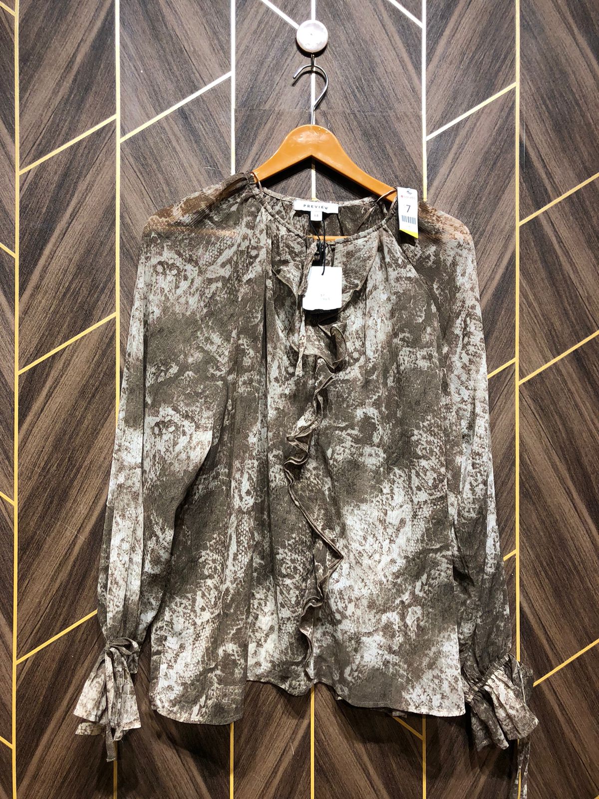 Western Top Chiffon (See Through) – X-Large Size (Chest: 22 , Length: 26 )