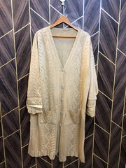 Women Wool Cardigan Sweater 1XL | Size | Chest 23 | Length 42 baggy