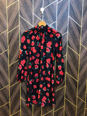 Women Long Shirt Linen Medium | Chest 19 | Length 35