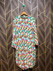 Women Long Shirt Linen X Large | Chest 21 | Length 44