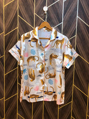 Women Silk Night suite | Shirt Chest 21  | Shirt Length 26 | mini short Waist 32 to 34  |