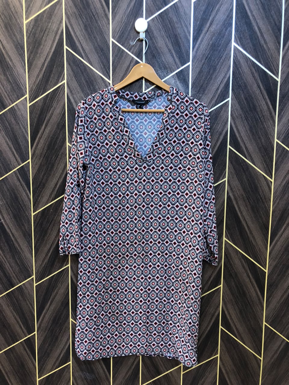 Women Long Shirt Linen Medium | Chest 19 | Length 36