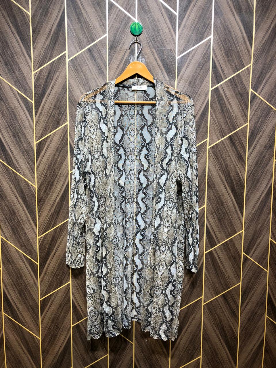 Women Long Shirt Chiffon see through  X Large | Chest 21 | Length 38