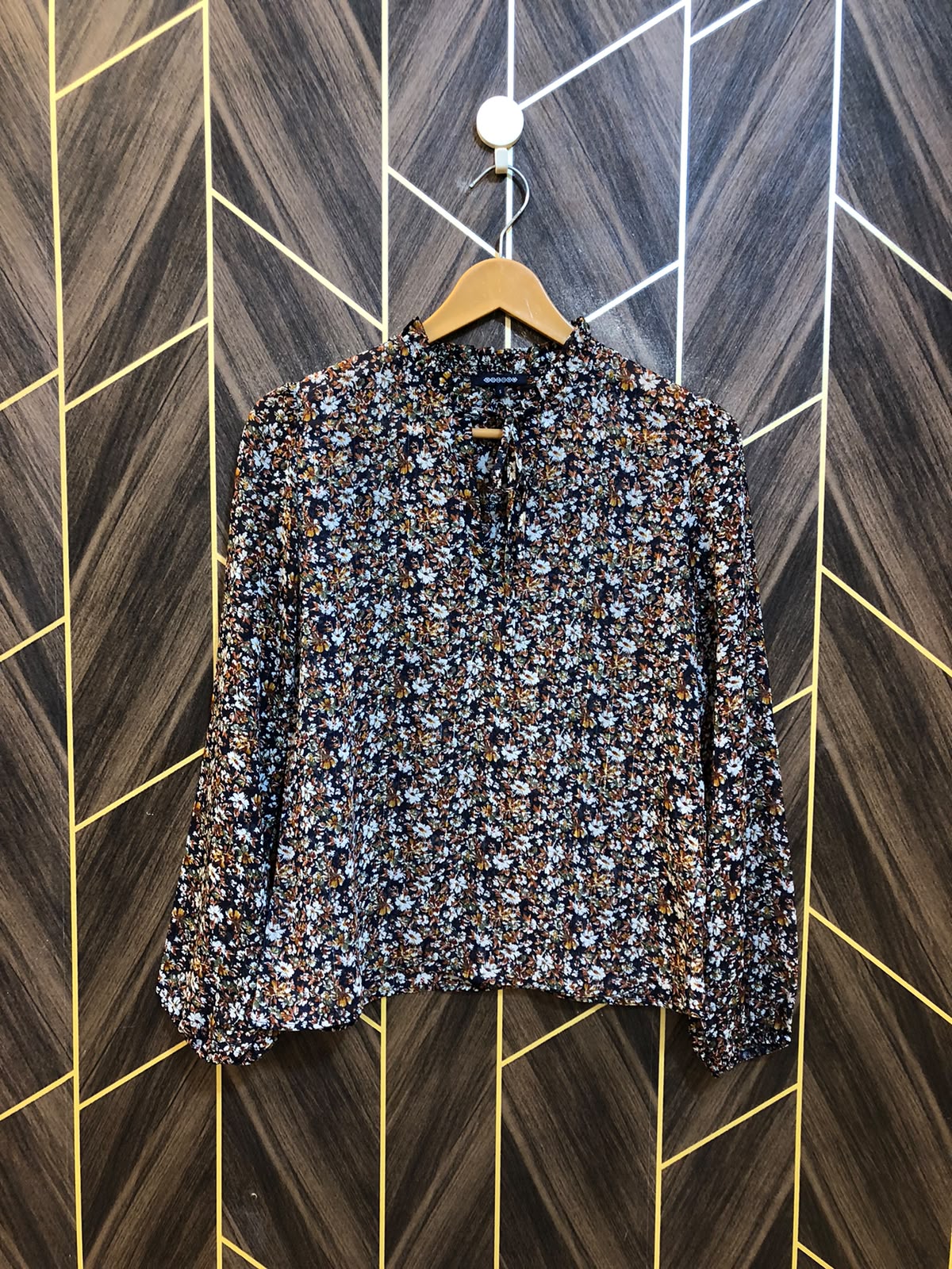 Western Top Chiffon (See Through) – Small Size (Chest: 18, Length: 23 )