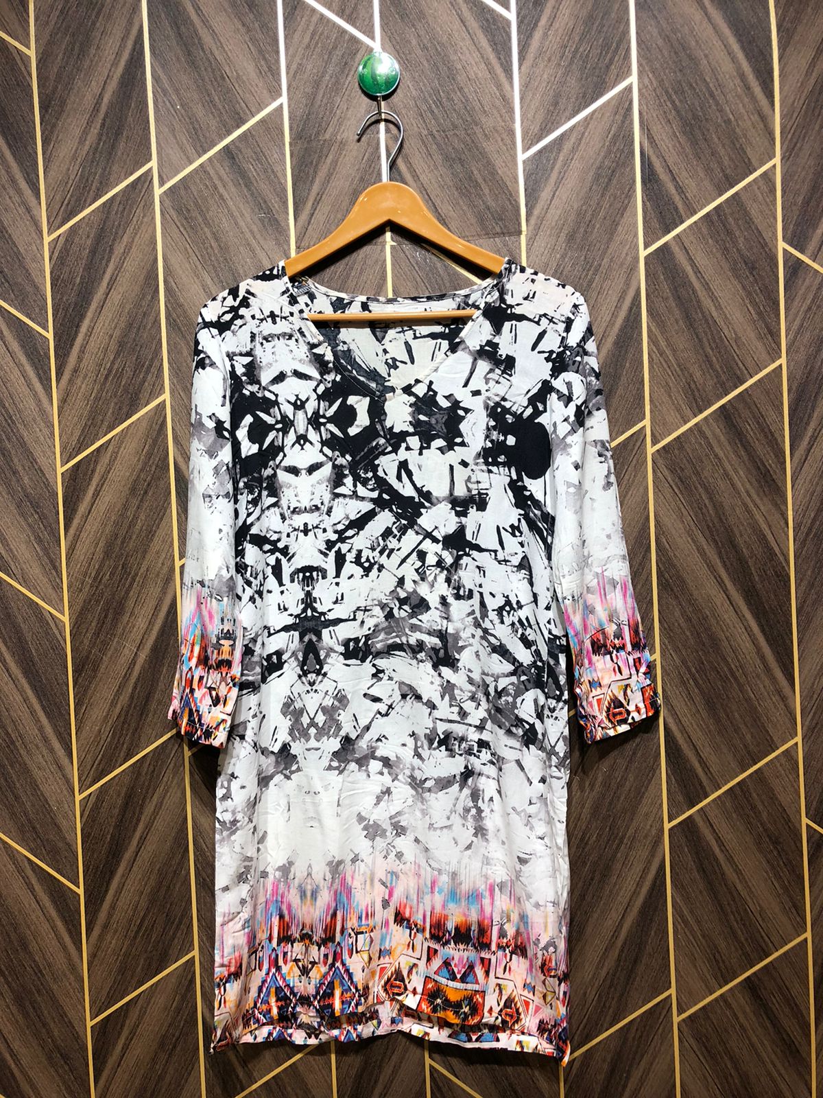 Women Long Shirt Linen X Small | Chest 17 | Length 33