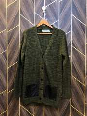 Women Wool Cardigan Sweater Medium | Size | Chest 19 | Length 33