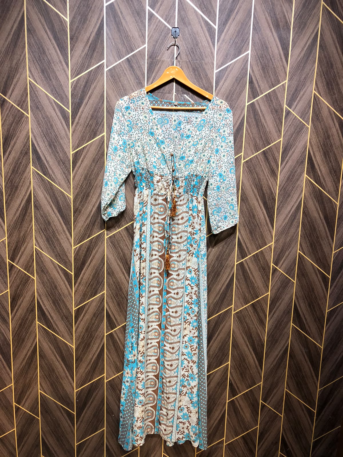 Western Long Maxi Chiffon See Through X Small | Size | Chest 17 | Length 57