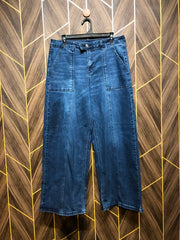 Women Wide Leg Jeans Large | Waist 34 | Length 40
