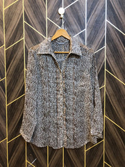 Western Top Chiffon (See Through) – Large Size (Chest: 20, Length: 27 )