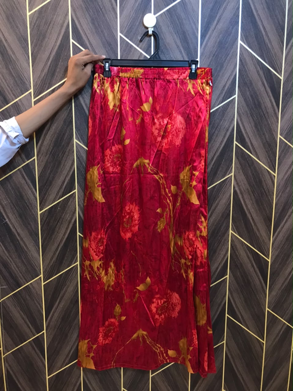 Women Silk Cord Set baggy | Shirt Chest 19 | Shirt Length 41  | Skirt Waist 30 | Skirt Length 42