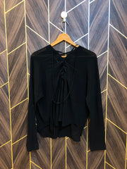 Western Top Chiffon (See Through) back less– Large Size (Chest: 20, Length: 24 )