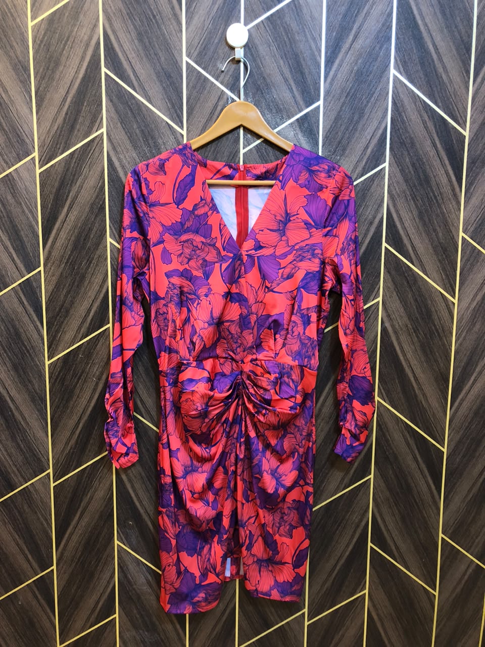 Women Long Shirt Silk X Small | Chest 17 | Length 36
