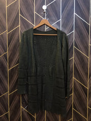 Women Wool Cardigan Sweater Medium | Size | Chest 19 | Length 34