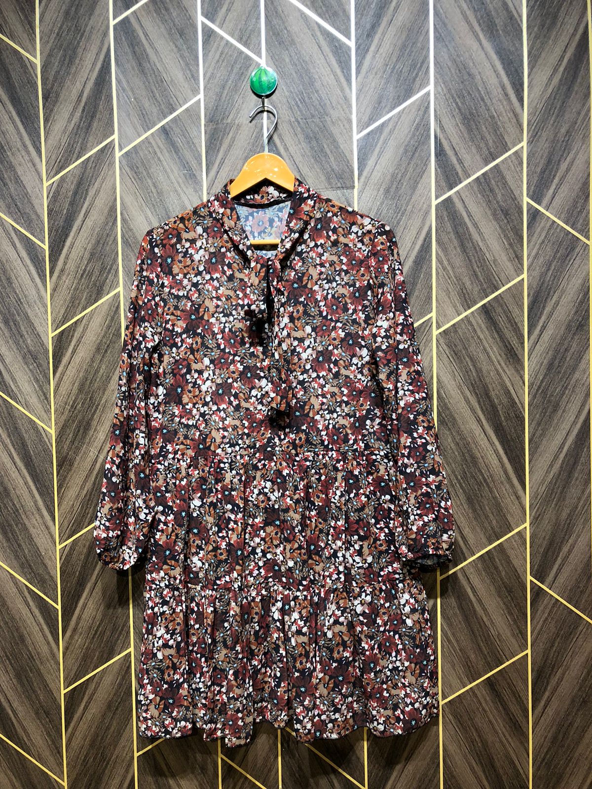 Women Long Shirt Chiffon jersey  Large | Chest 20 | Length 36