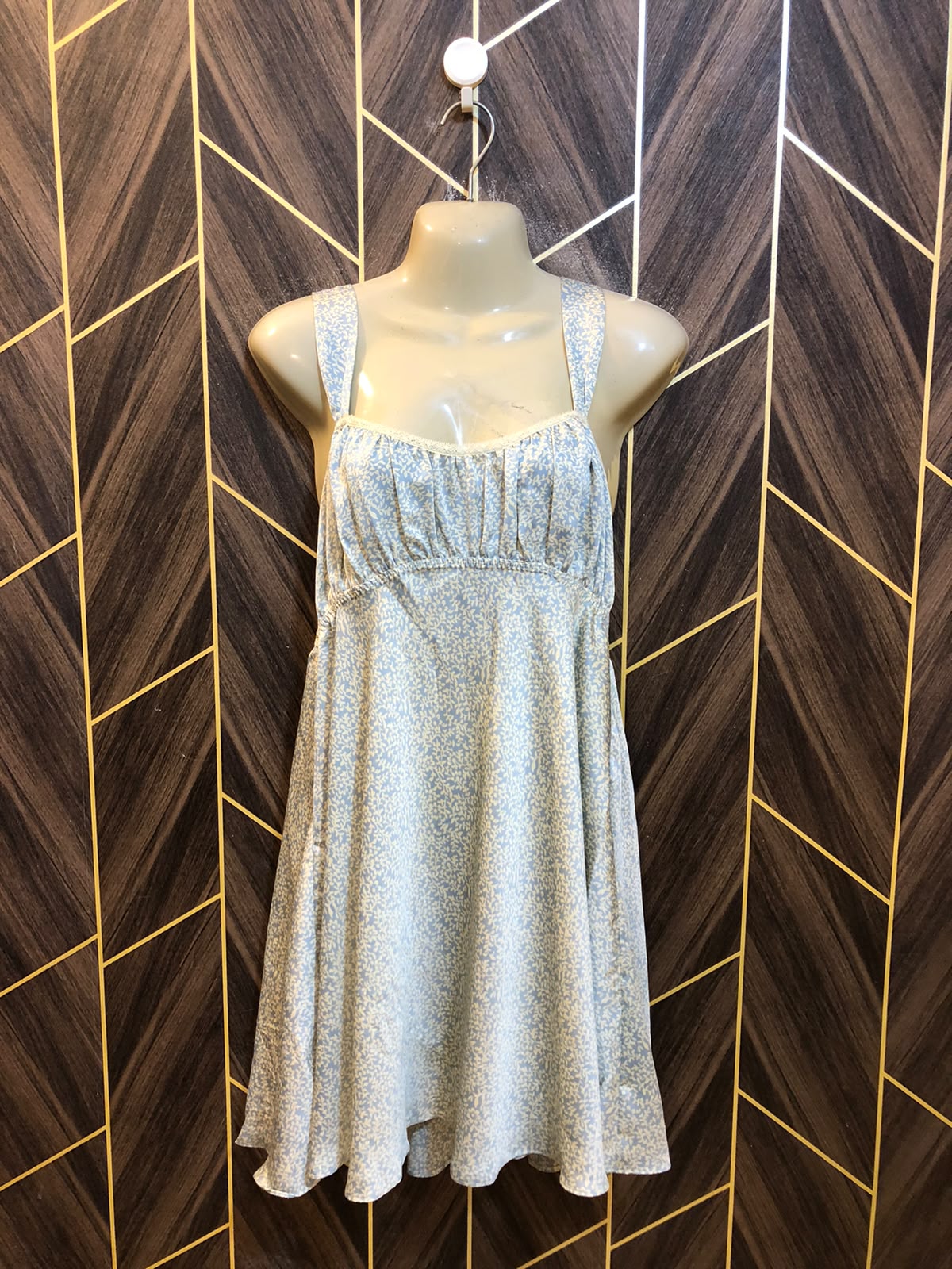 Mini Dress Silk Medium Size Chest 19 Length 34