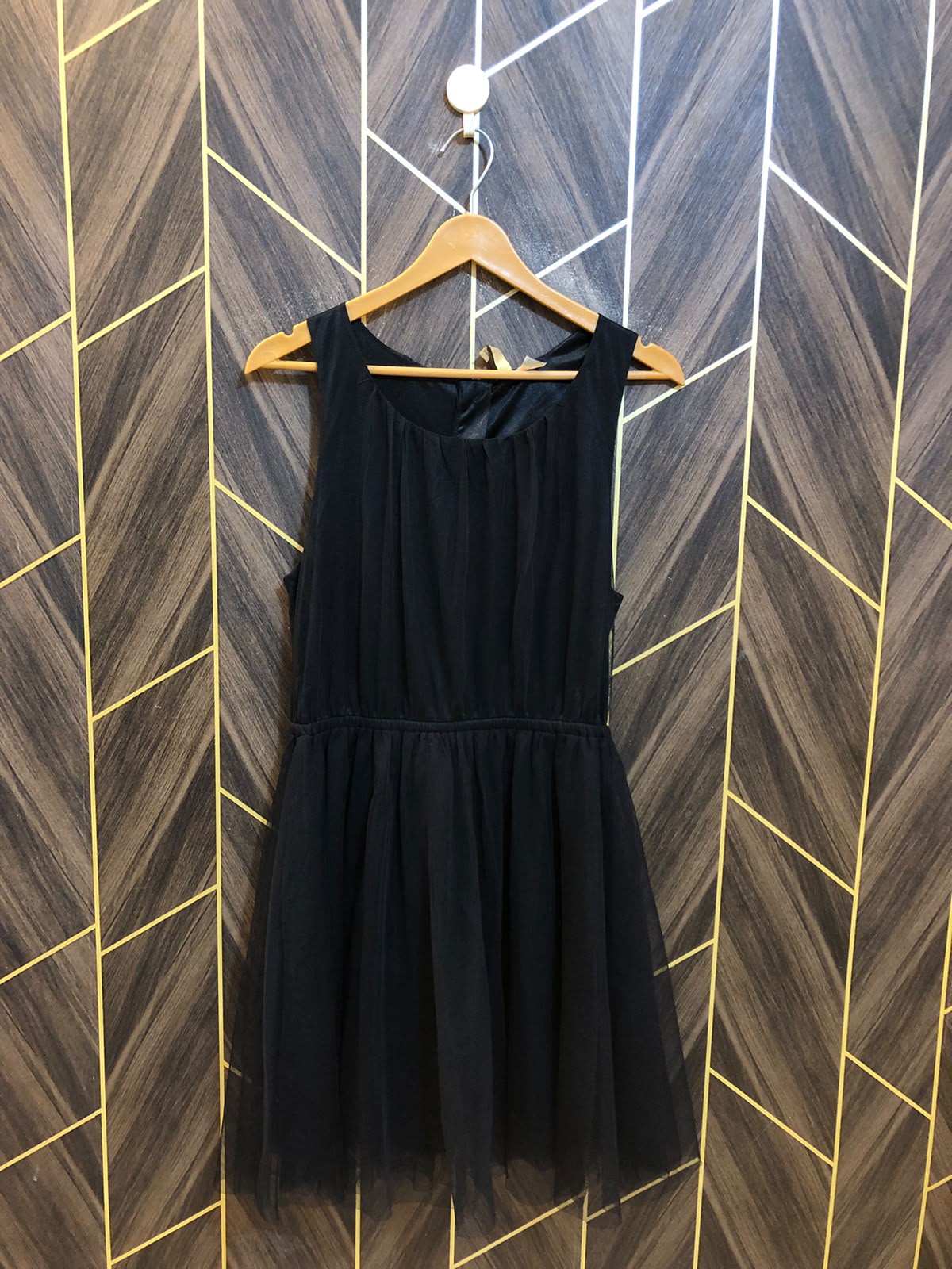 Mini Dress Net Jersey Medium Size Chest 19 Length 36