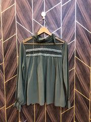 Western Top Chiffon (See Through) – Large Size (Chest: 20, Length: 24 )