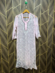 Women Long Shirt Chiffon See Through Medium | Chest 19 | Length 45