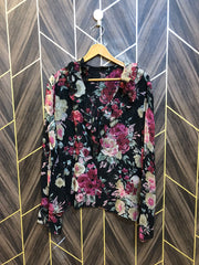 Western Top Chiffon (See Through) – X-Large Size (Chest: 22, Length: 26  )