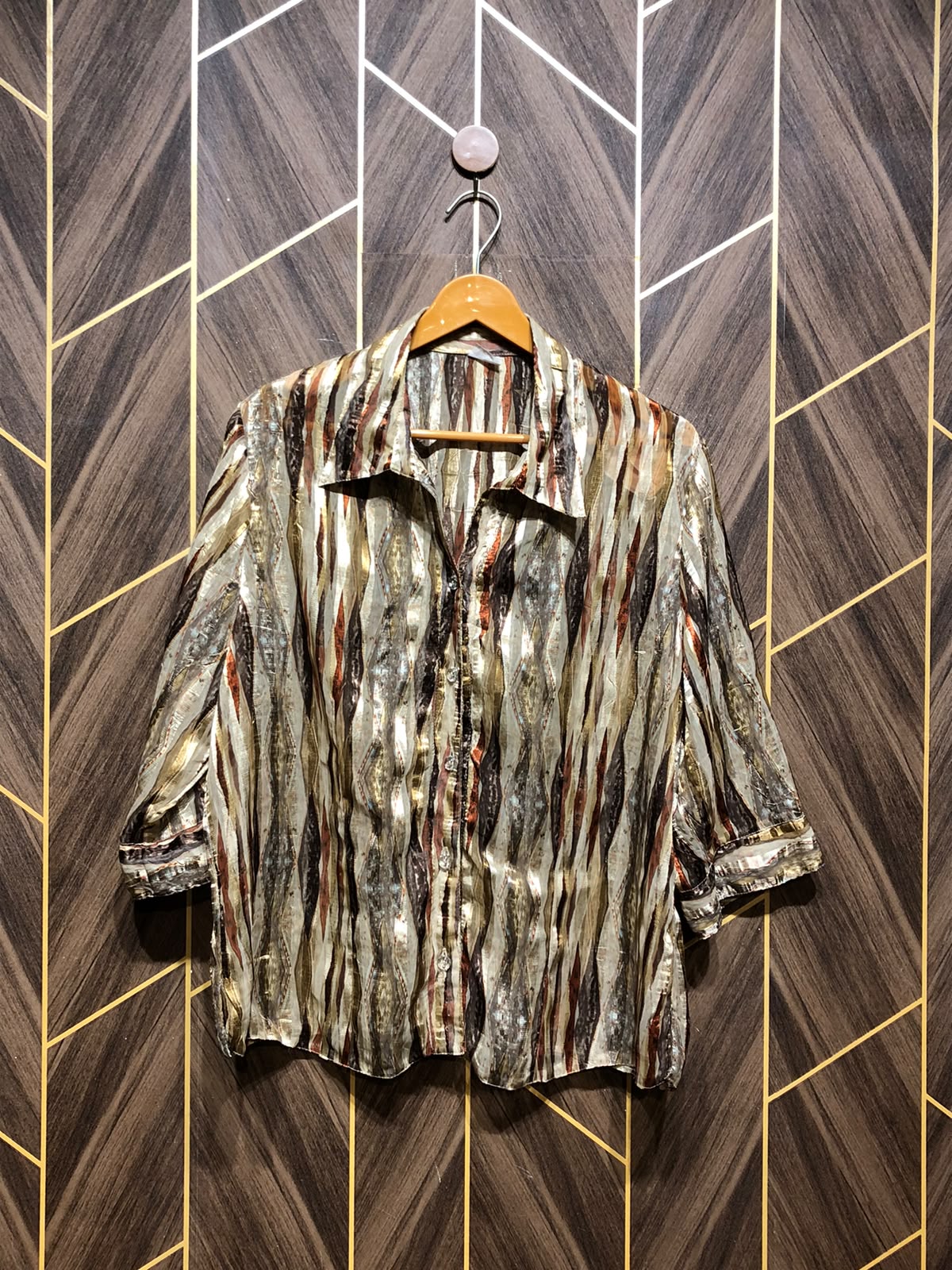 Western Top Chiffon (See Through) – 1XL Size (Chest: 23, Length: 25 )