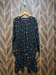 Women Long Shirt Linen Medium | Chest 19 | Length 38