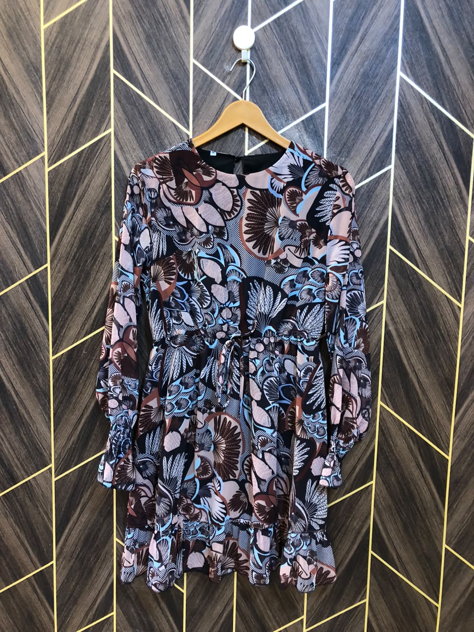 Women Long Shirt Chiffon Small | Chest 18 | Length 34