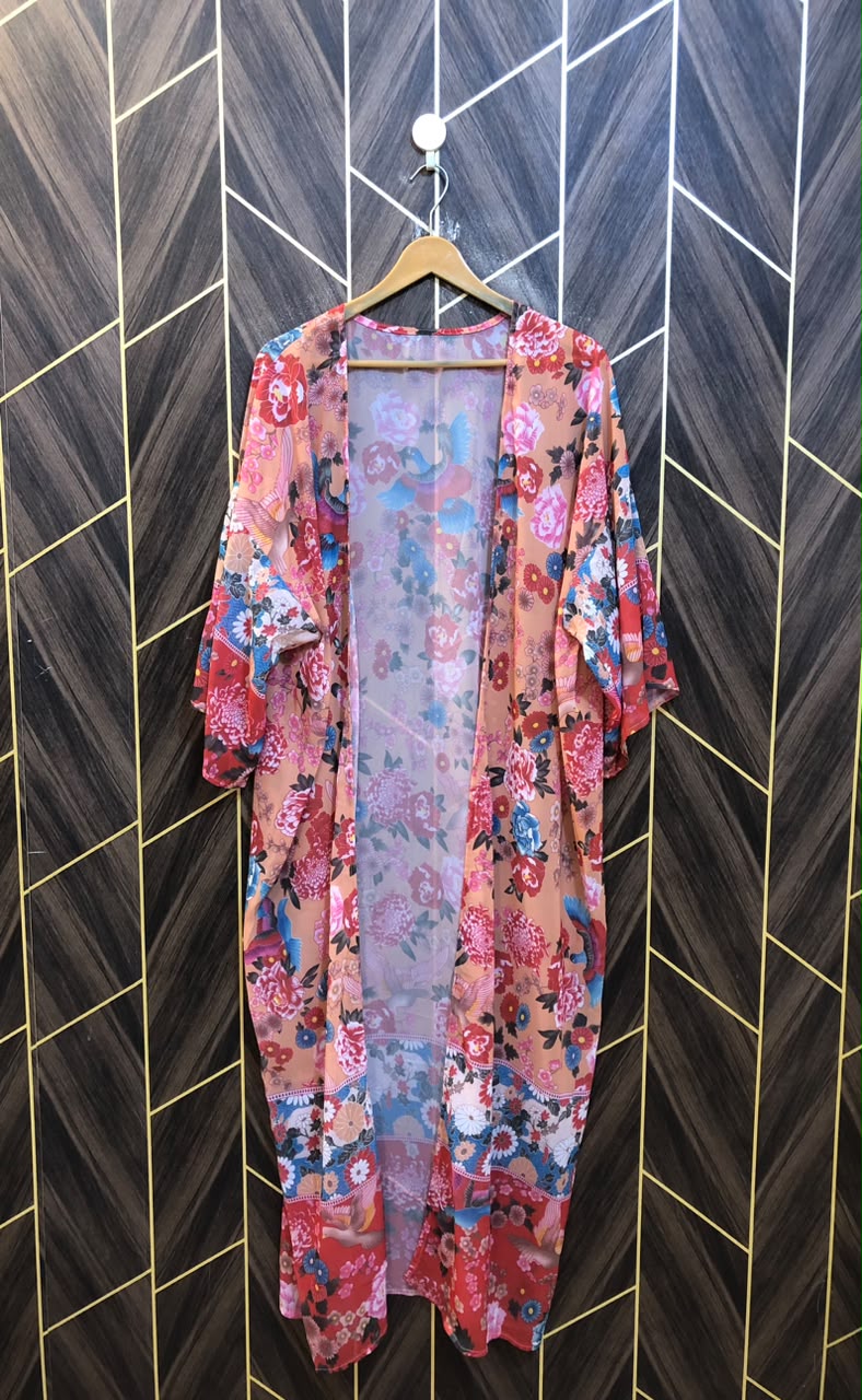 Western Long Maxi Chiffon 1XL | Size | Chest 23 | Length 50 shrug