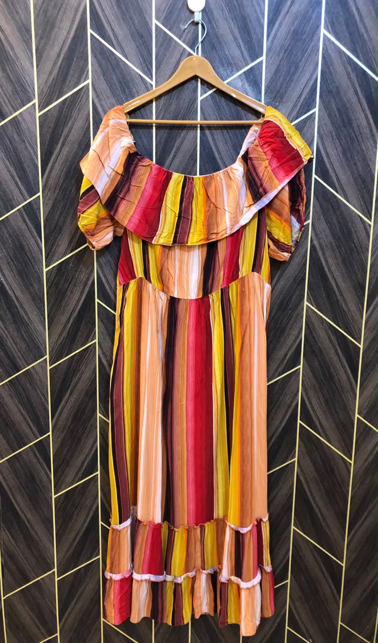 Western Long Maxi Linen Large | Size | Chest 20 | Length 54