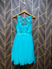 Mini Party Dress Chiffon X Small Size Chest 16 Length 38