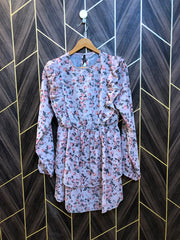 Women Long Shirt Chiffon X Small | Chest 17 | Length 33